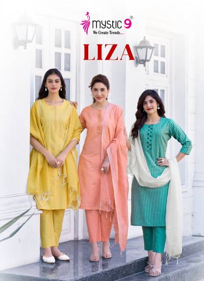 LIZA VOL 3 BY MYSTIC 9 DESIGNER EMBROIDERY SALWAR SUIT WHOLESALER IN INDIA